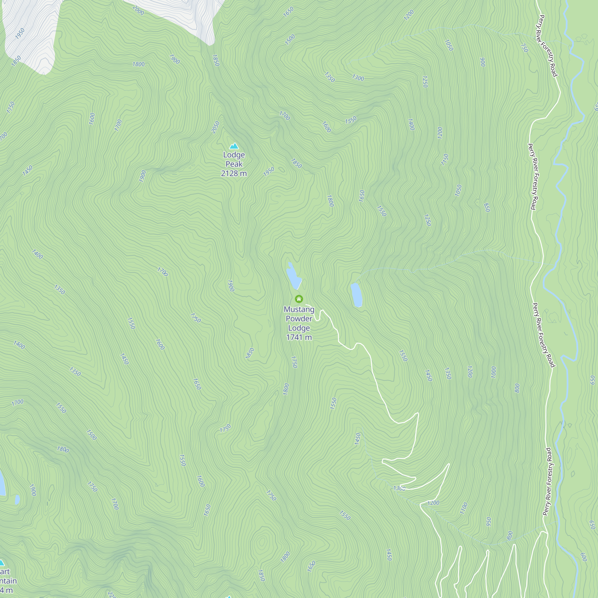 Mustang Powder Lodge map