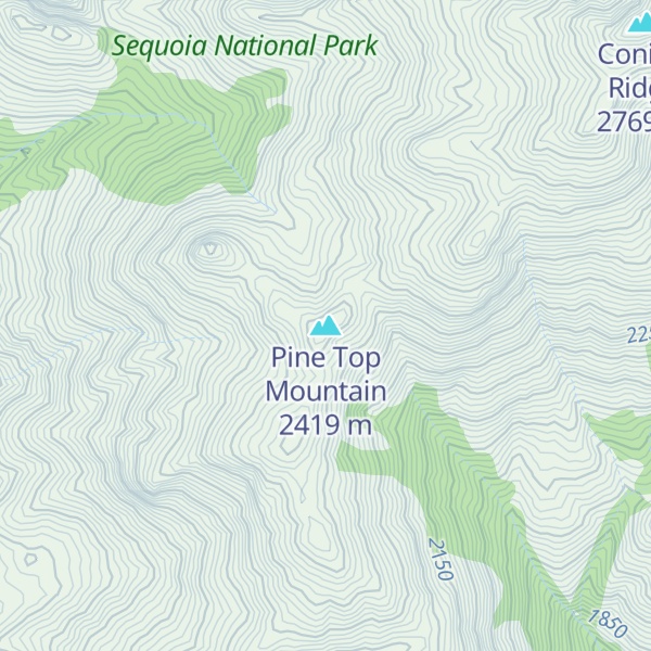 Map of Pine Top Mountain