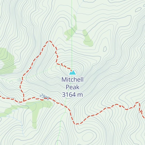 Map of Mitchell Peak