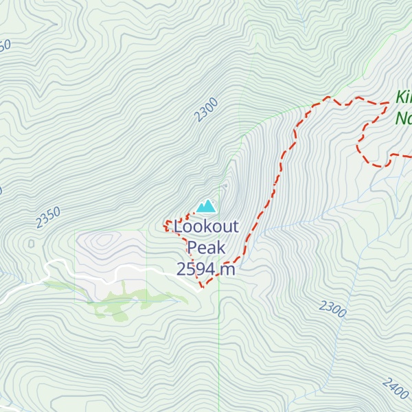 Map of Lookout Peak