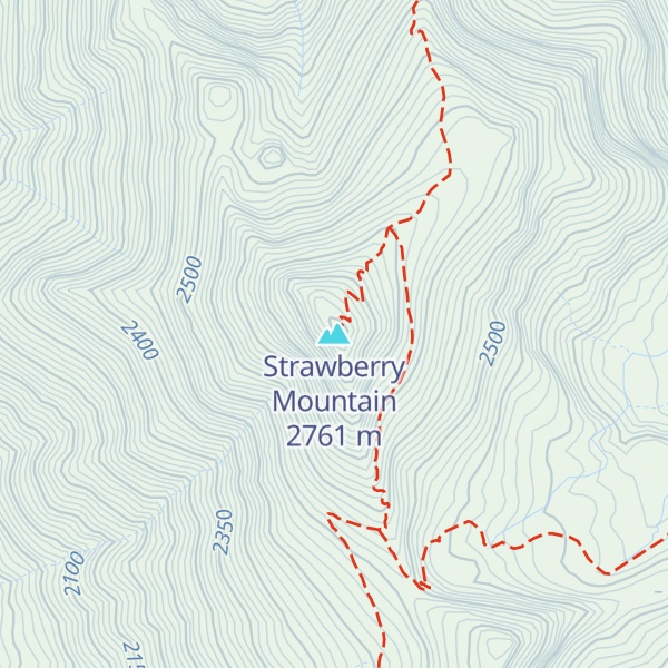 Map of Strawberry Mountain
