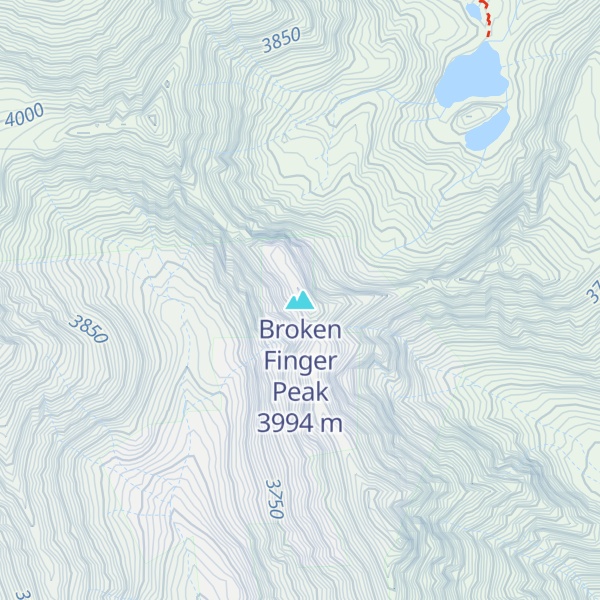 Map of Broken Finger Peak