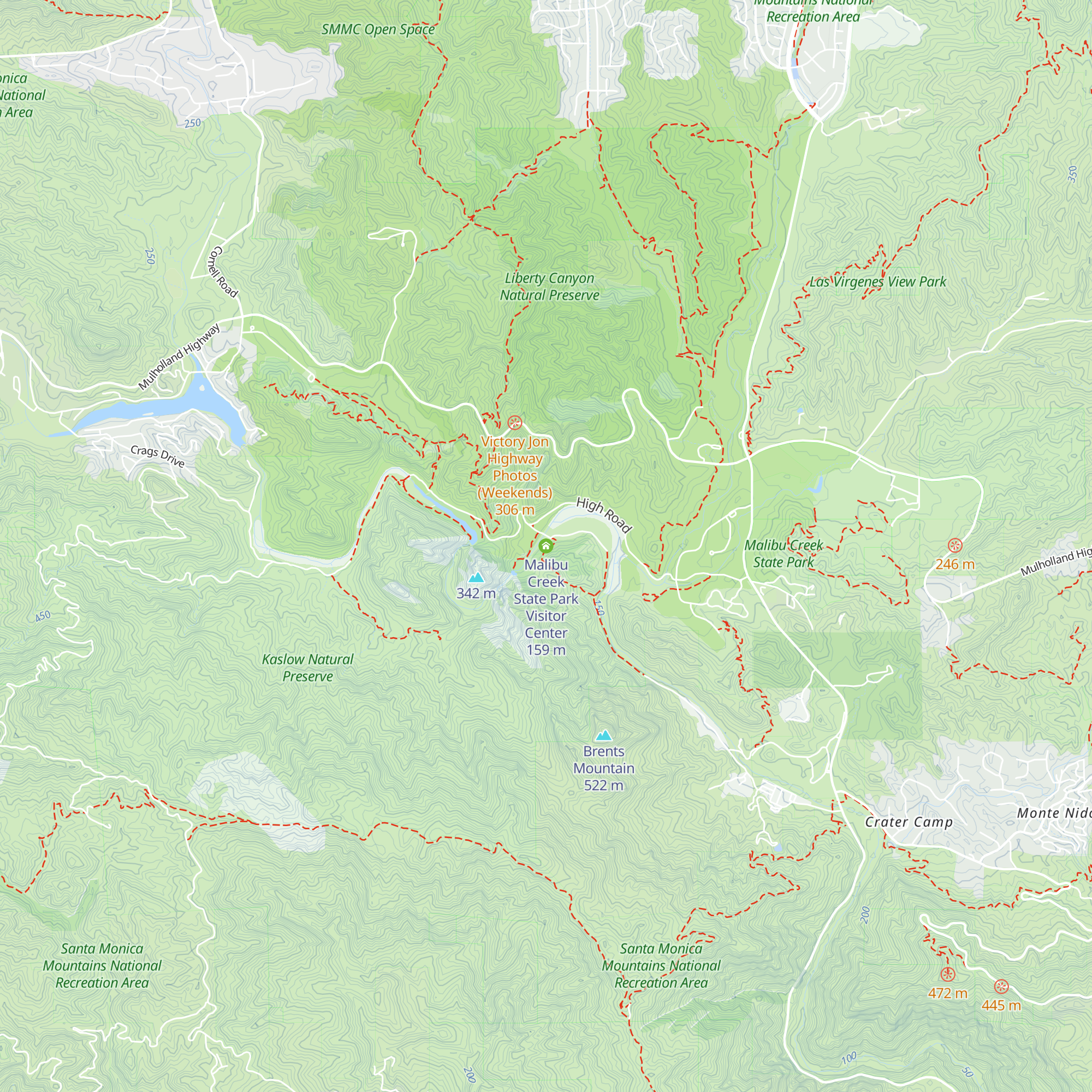 Malibu Creek State Park Visitor Center map
