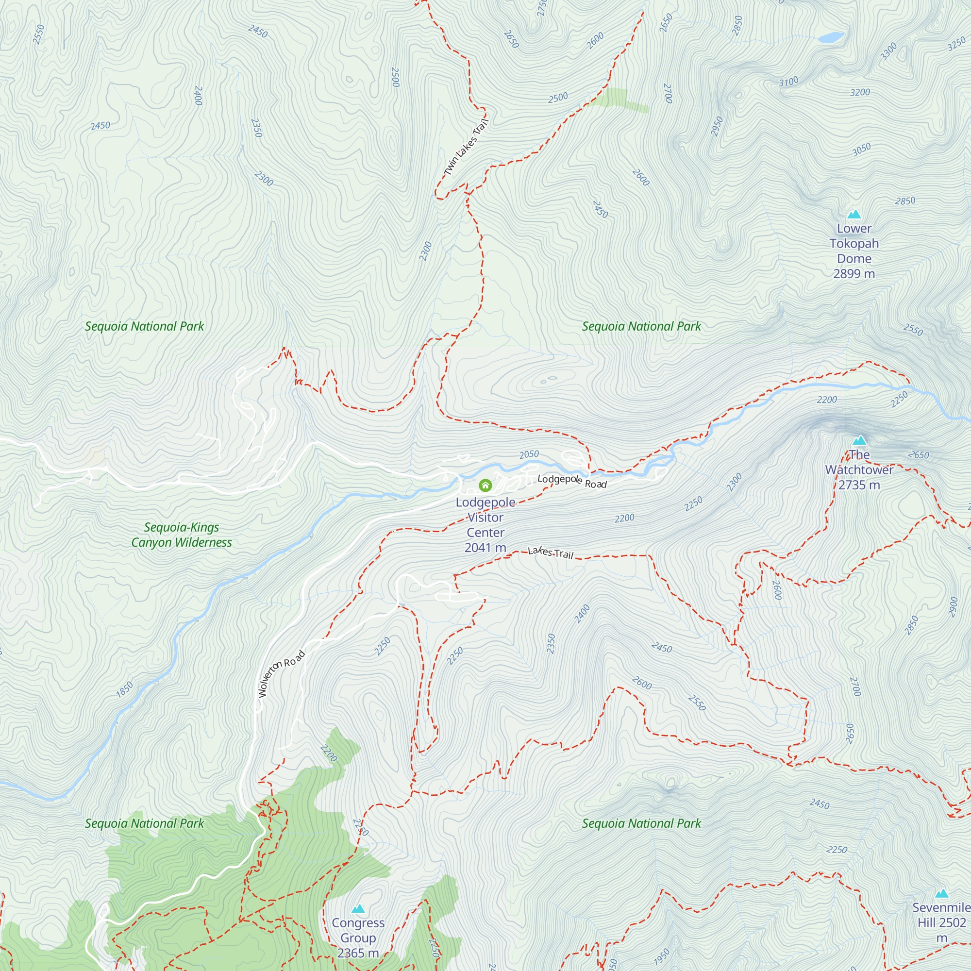 Lodgepole Visitor Center map