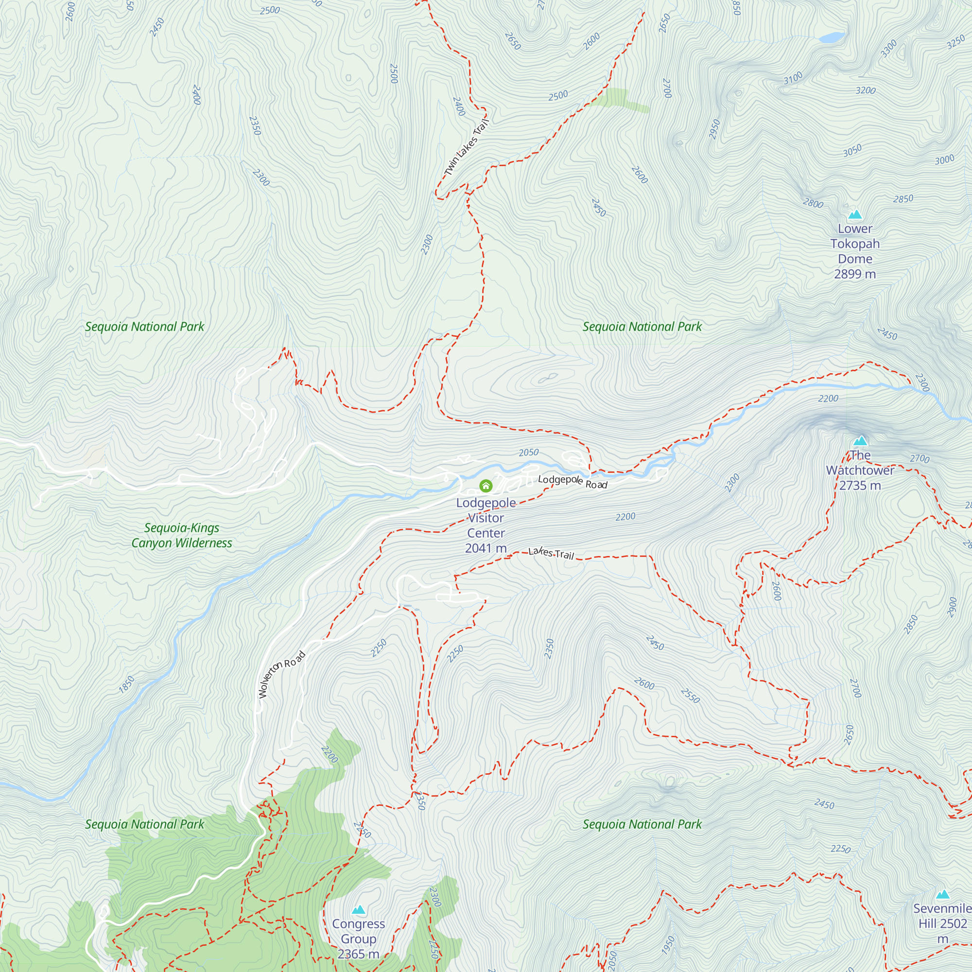 Lodgepole Visitor Center map