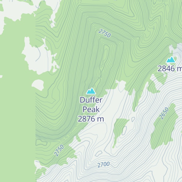Map of Duffer Peak