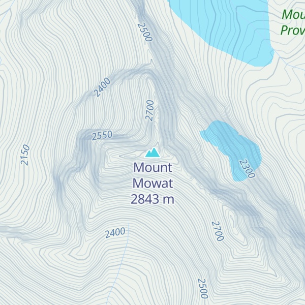 Map of Mount Mowat