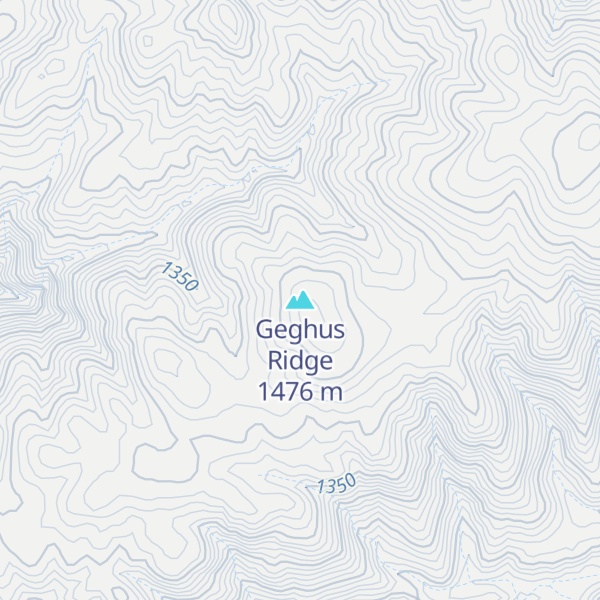Map of Geghus Ridge