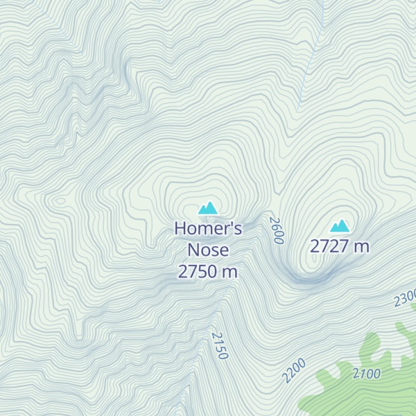 Map of Homer's Nose