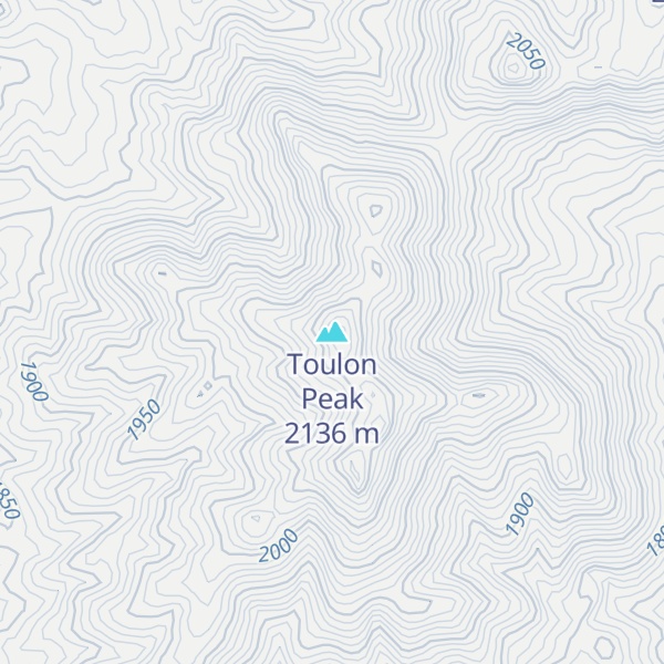 Map of Toulon Peak
