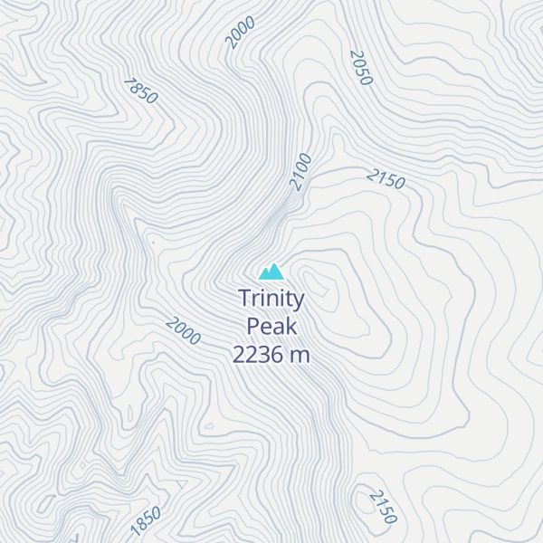 Map of Trinity Peak