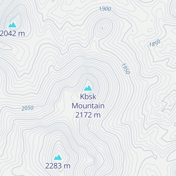 Map of Kbsk Mountain