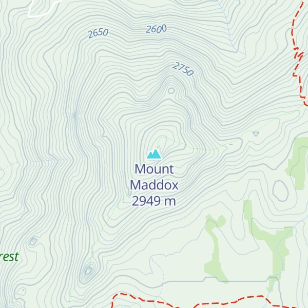 Map of Mount Maddox