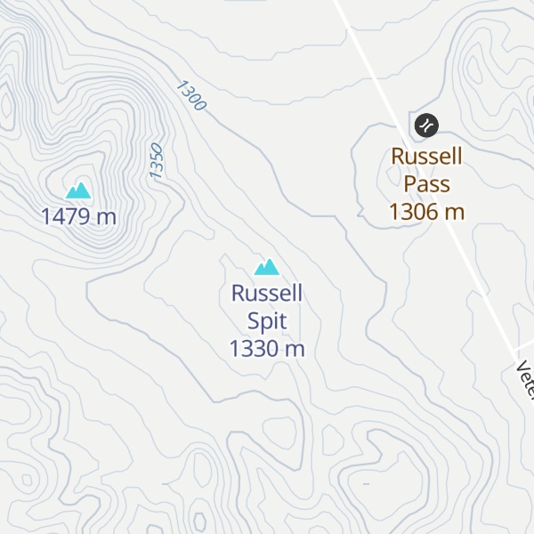 Map of Russell Spit