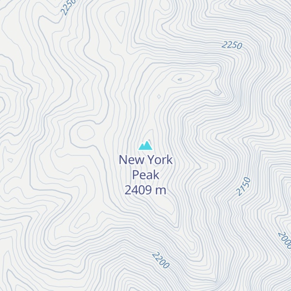 Map of New York Peak