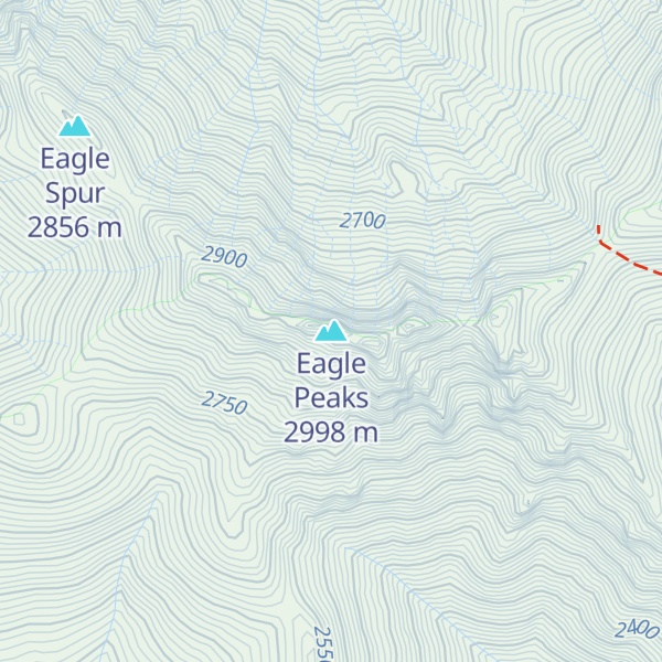 Map of Eagle Peaks
