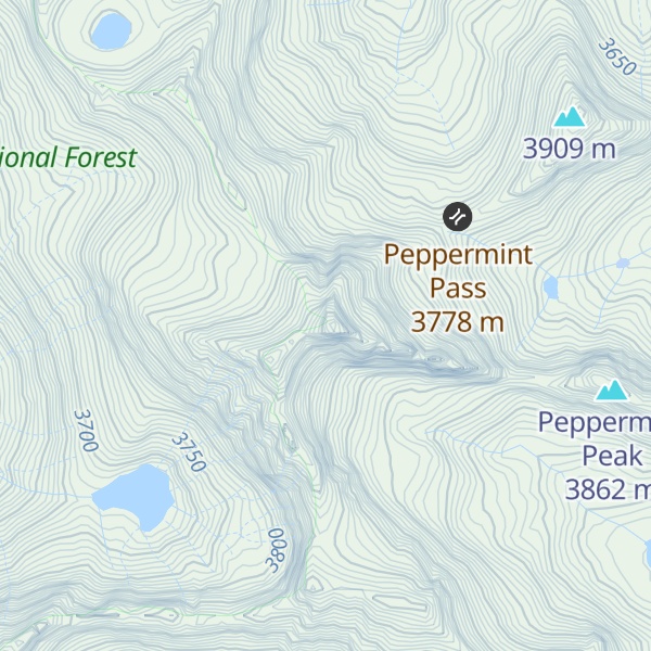 Map of Bear Creek Spire