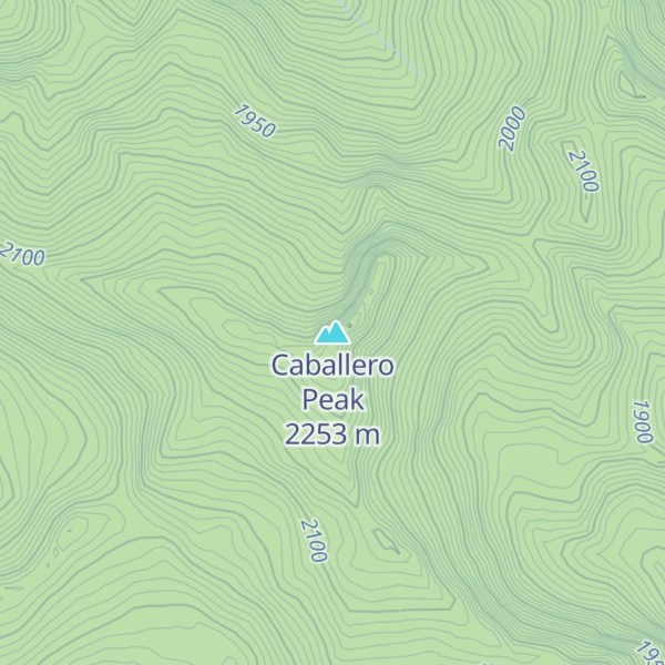 Map of Caballero Peak