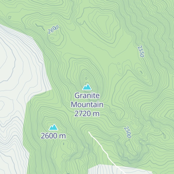 Map of Granite Mountain
