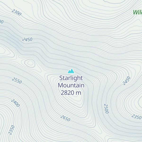 Map of Starlight Mountain