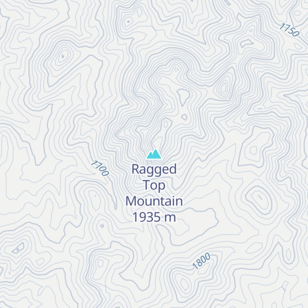 Map of Ragged Top Mountain