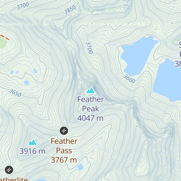 Map of Feather Peak
