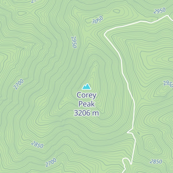 Map of Corey Peak