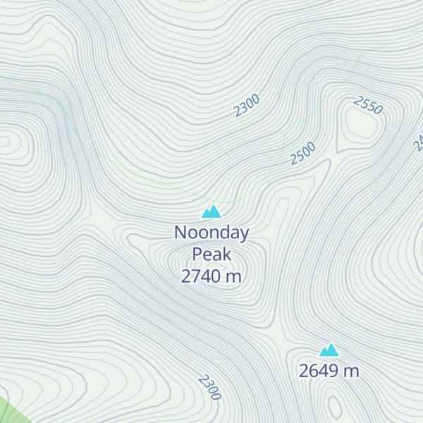 Map of Noonday Peak
