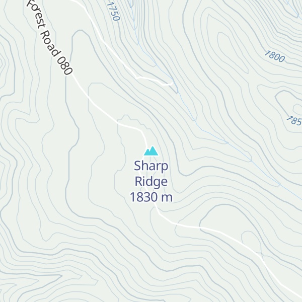 Map of Sharp Ridge