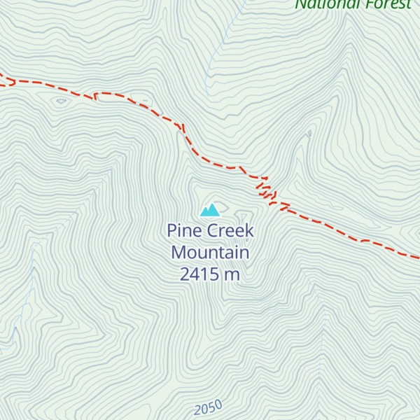 Map of Pine Creek Mountain