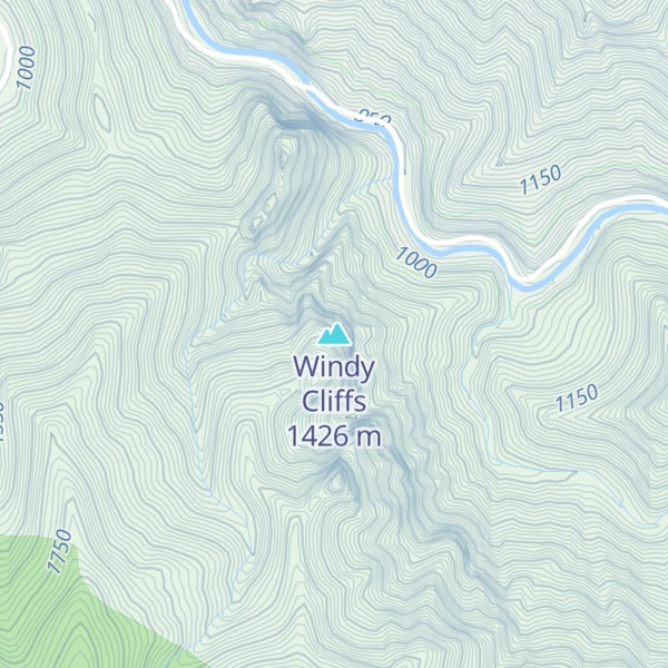 Map of Windy Cliffs