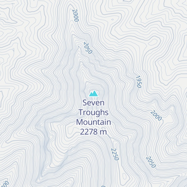 Map of Seven Troughs Mountain