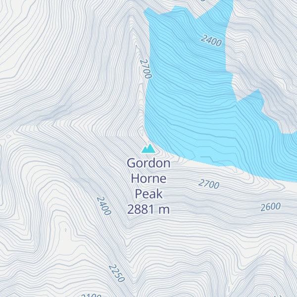 Map of Gordon Horne Peak