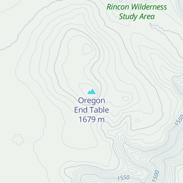 Map of Oregon End Table