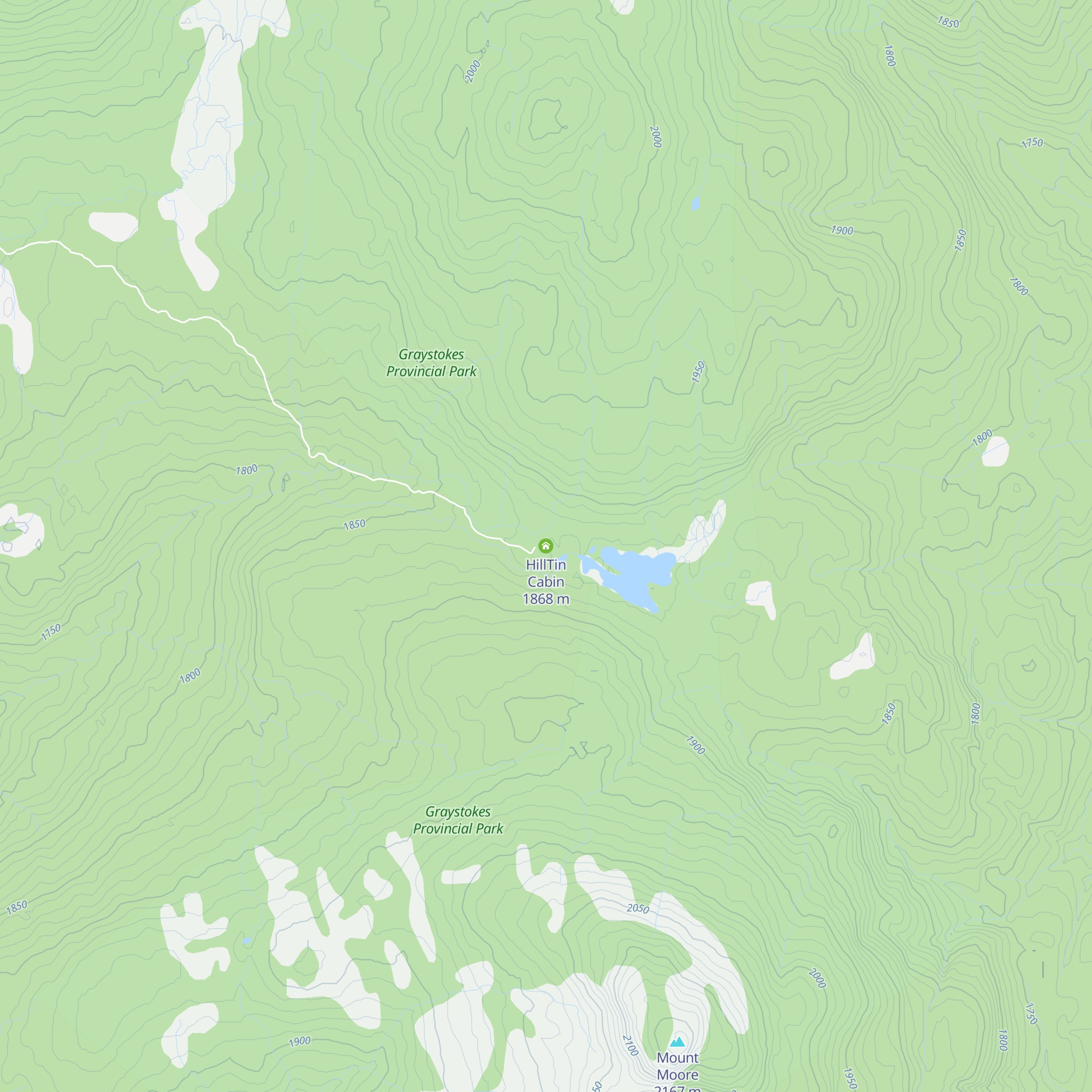 HillTin Cabin map