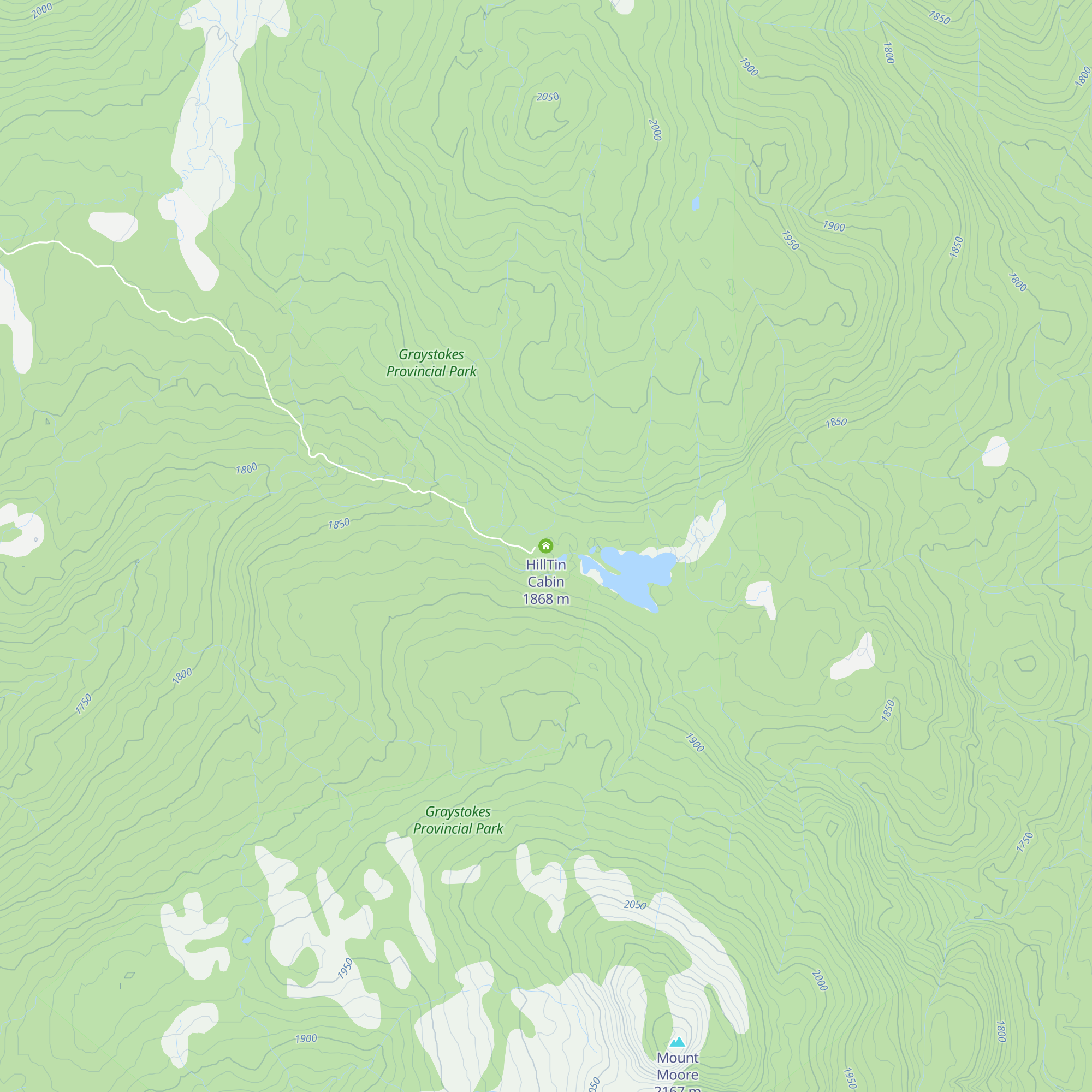 HillTin Cabin map