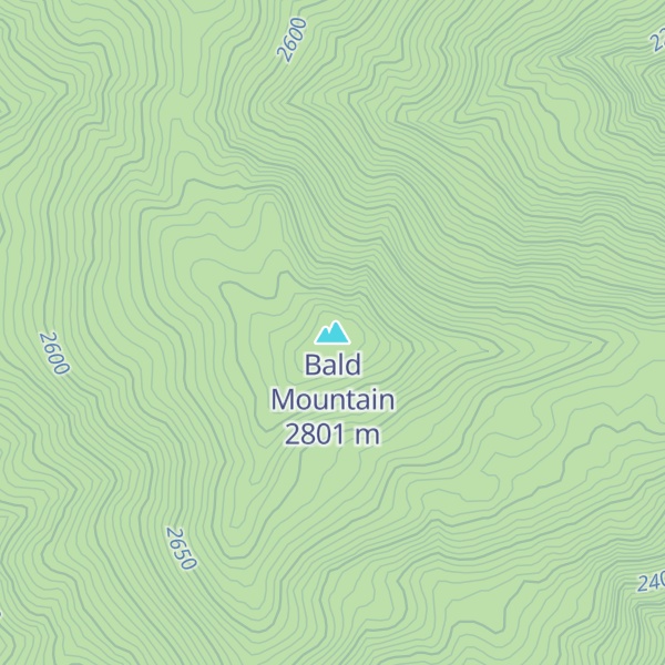 Map of Bald Mountain