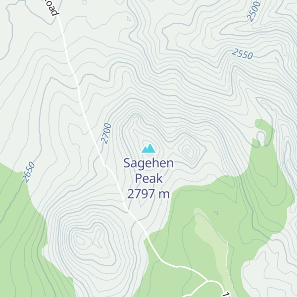 Map of Sagehen Peak