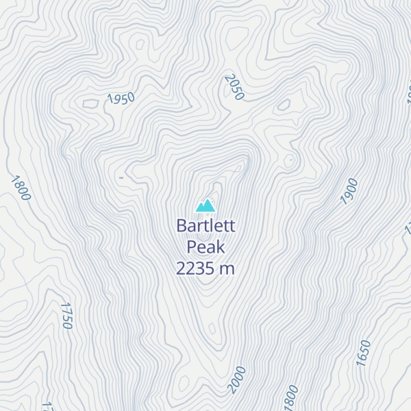 Map of Bartlett Peak
