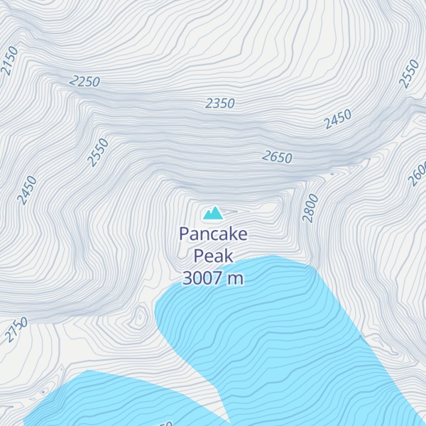 Map of Pancake Peak