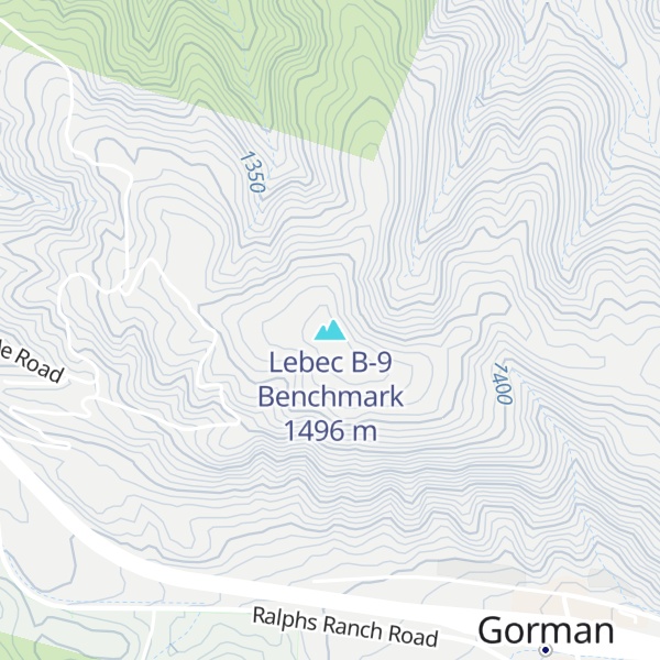 Map of Lebec B-9 Benchmark