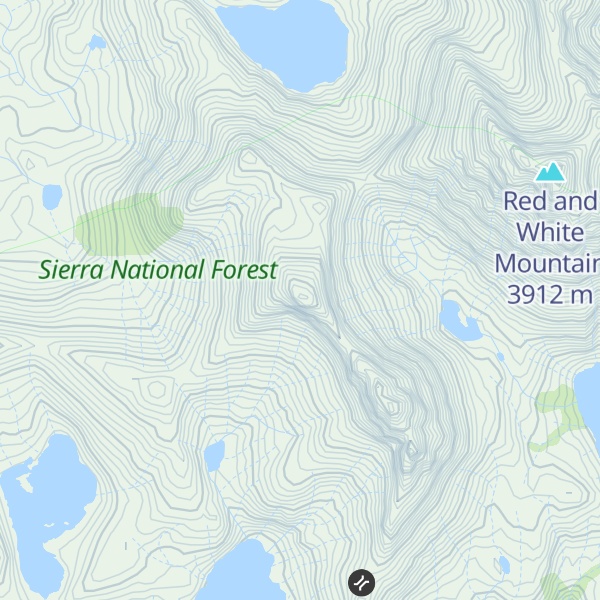 Map of Silver Divide Peak