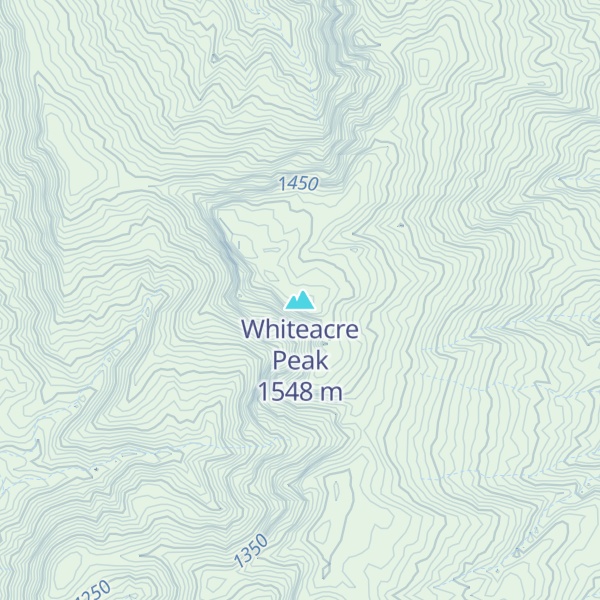 Map of Whiteacre Peak