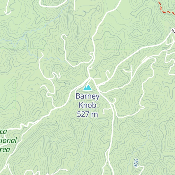 Map of Barney Knob