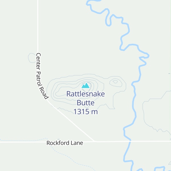 Map of Rattlesnake Butte