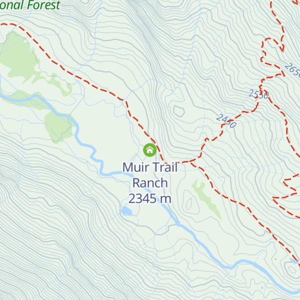 Map of Muir Trail Ranch