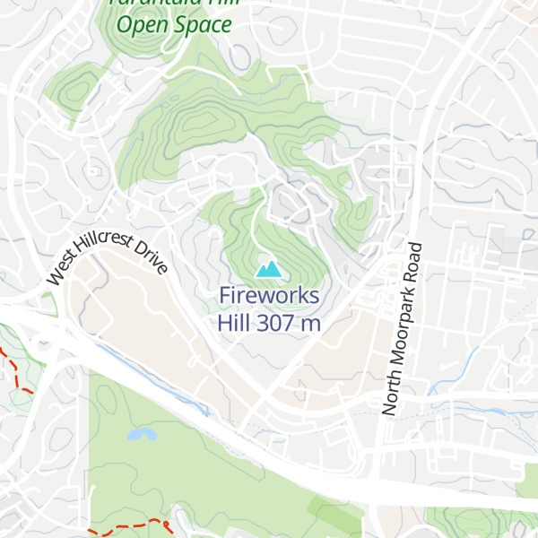 Map of Fireworks Hill