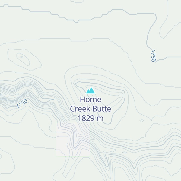 Map of Home Creek Butte