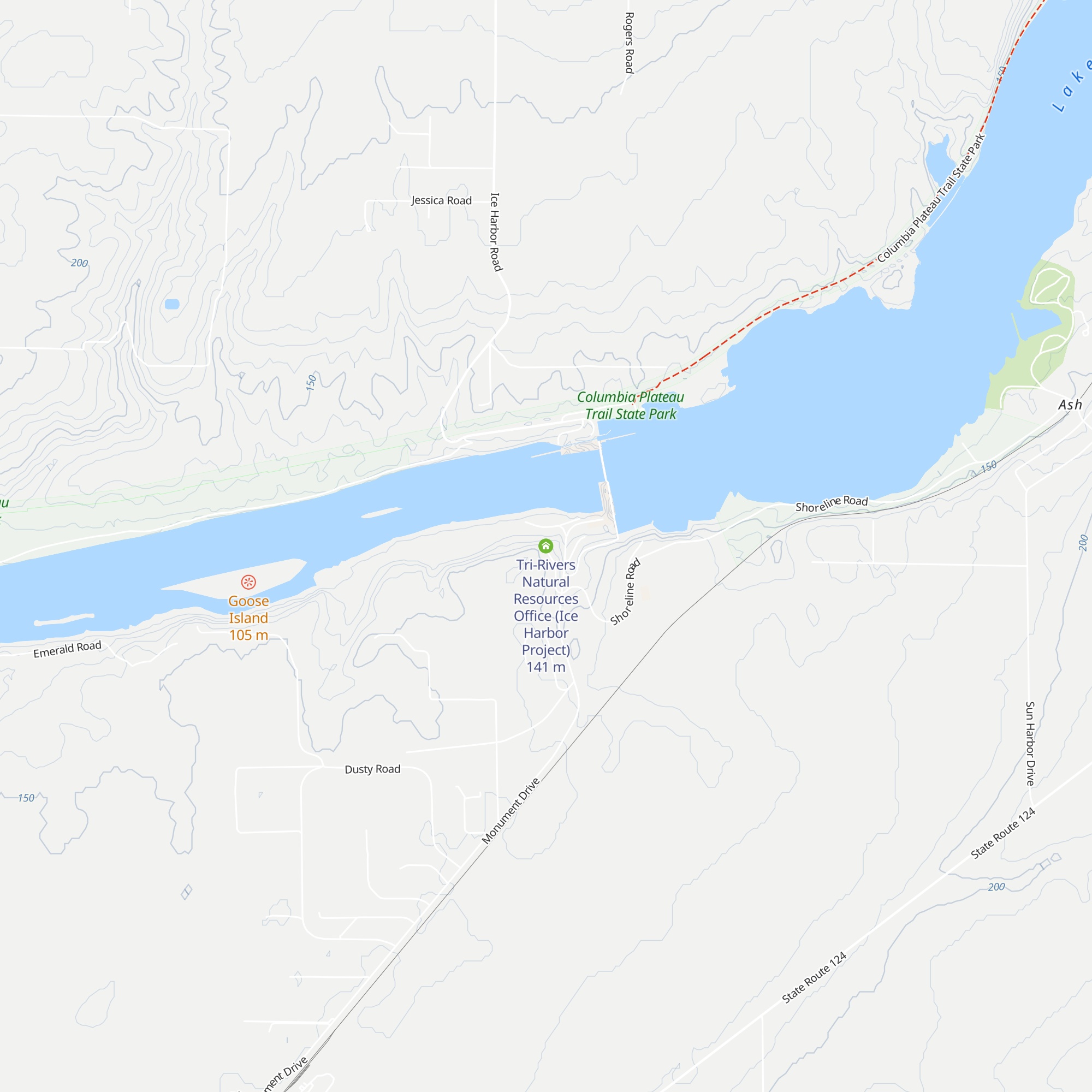 Tri-Rivers Natural Resources Office (Ice Harbor Project) map