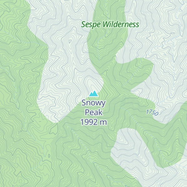 Map of Snowy Peak